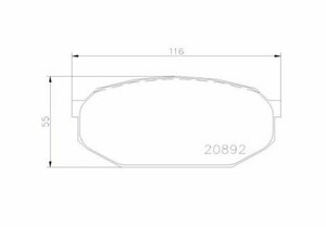 Фото Комлект гальмівних колодок, дисковий механізм Brembo P 54 005