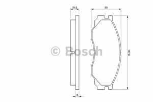 Фото Колодки гальмівні (передні) Mitsubishi L200/L400 90-07 (Akebono) Bosch 0 986 424 572