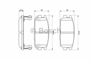 Фото Гальмівні колодки Bosch 0 986 424 686