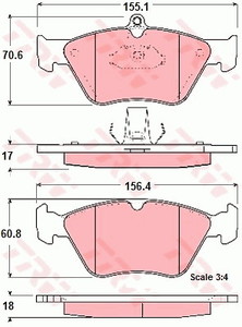 Фото Гальмівні колодки TRW GDB1166