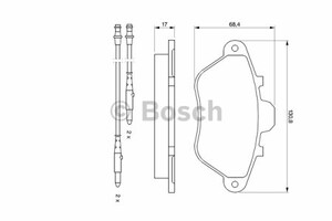 Фото Гальмівні колодки Bosch 0 986 460 950