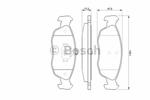 Фото Комплект гальмівних колодок, дискове гальмо Bosch 0 986 424 452