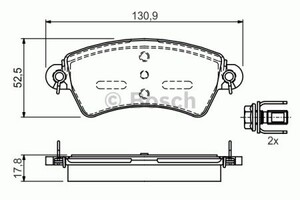 Фото Комплект гальмівних колодок, дискове гальмо Bosch 0 986 424 529