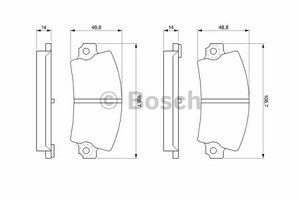 Фото Комплект гальмівних колодок, дискове гальмо Bosch 0 986 463 490