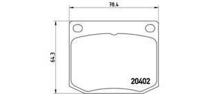 Фото Комлект гальмівних колодок, дисковий механізм Brembo P 71 002