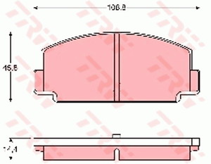 Фото Гальмівні колодки TRW GDB186