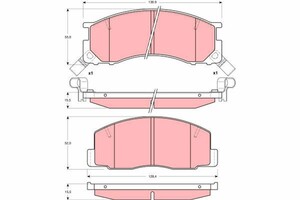 Фото Комплект гальмівних колодок, дискове гальмо TRW GDB1195