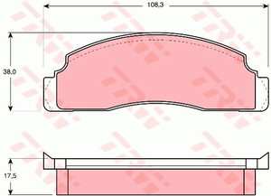 Фото Комплект гальмівних колодок, дискове гальмо TRW GDB624