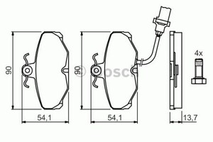 Фото Гальмівні колодки Bosch 0 986 469 820