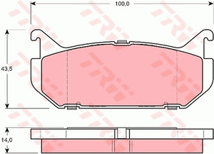Фото Гальмівні колодки TRW GDB1140