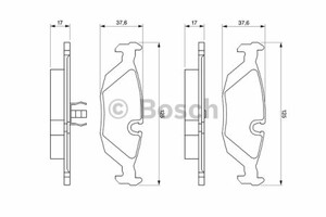 Фото Комплект гальмівних колодок, дискове гальмо Bosch 0 986 461 111