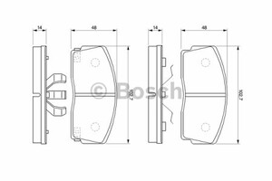 Фото Комплект гальмівних колодок, дискове гальмо Bosch 0 986 493 390