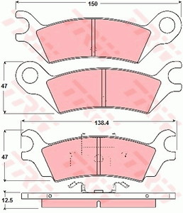 Фото Гальмівні колодки TRW GDB290