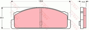 Фото Комплект гальмівних колодок, дискове гальмо TRW GDB107