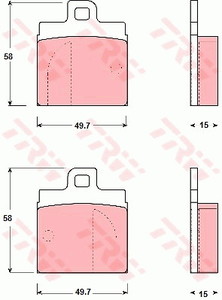 Фото Гальмівні колодки TRW GDB143