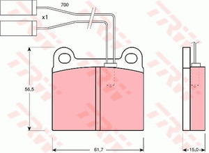 Фото Гальмівні колодки TRW GDB362