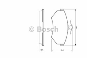 Фото Колодки гальмівні дискові, комплект Bosch 0 986 424 468