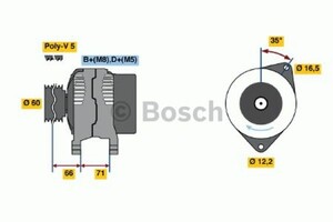 Фото Генератор Bosch 0 986 040 651