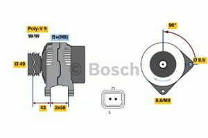 Фото Генератор Bosch 0 986 045 101