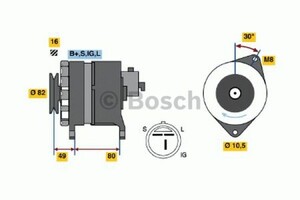 Фото Генератор Bosch 0 986 043 121