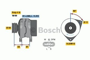 Фото Генератор Bosch 0 986 045 160