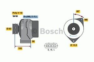 Фото Генератор Bosch 0 986 045 170