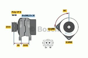 Фото Генератор Bosch 0 986 046 010