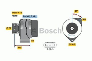 Фото Генератор Bosch 0 986 046 040