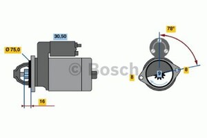 Фото Стартер Bosch 0 986 018 541