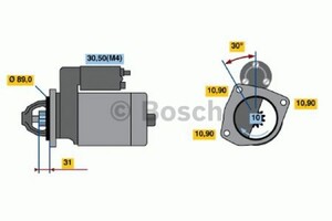 Фото Стартер Bosch 0 986 020 070