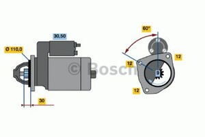 Фото Стартер Bosch 0 986 012 670