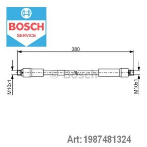 Фото Гальмівний шланг Bosch 1 987 481 324