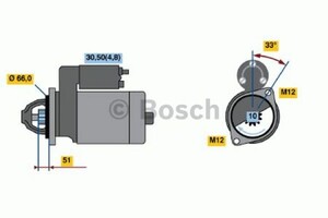 Фото Стартер Bosch 0 986 022 430