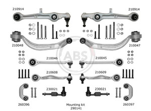 Фото К-кт важелів перед.підвіски Audi A4 (з тонким пальцем) ABS 219901