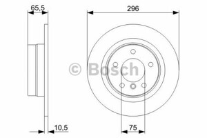 Фото Диск гальмівний (задній) BMW 1 (E81/E87)/3 (E90/E92) 04-13 (296x10.5) Bosch 0 986 479 306