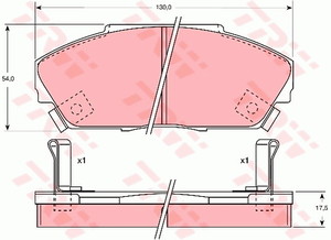 Фото Гальмівні колодки TRW GDB733